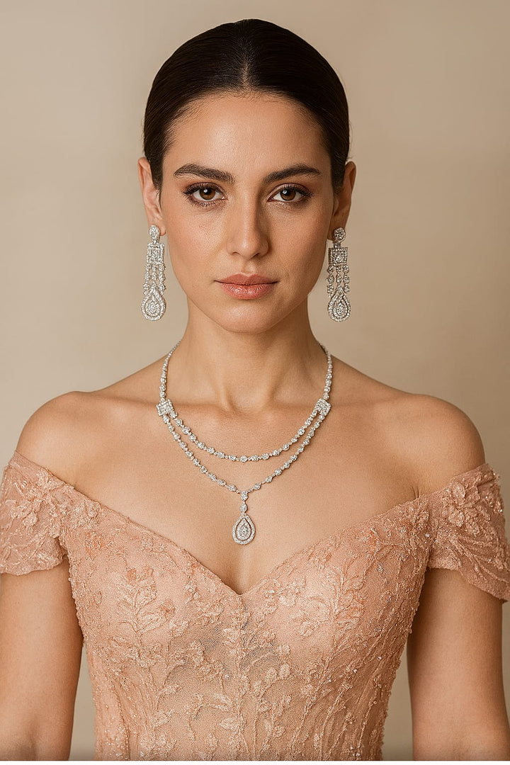 Royal Grace CZ Necklace Set