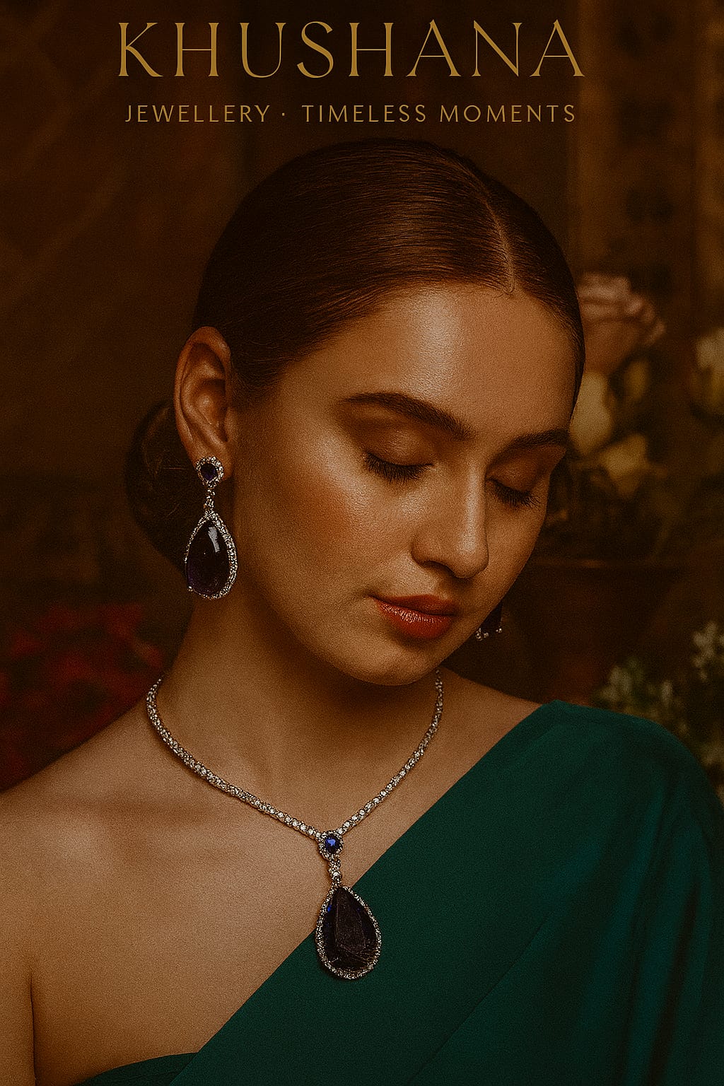 Royal Amethyst Glow Necklace Set