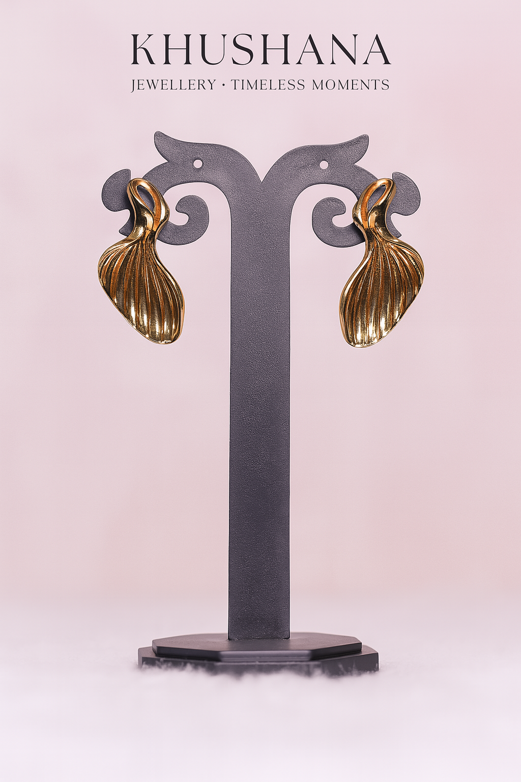 Gold Plated Leaf Design earrings